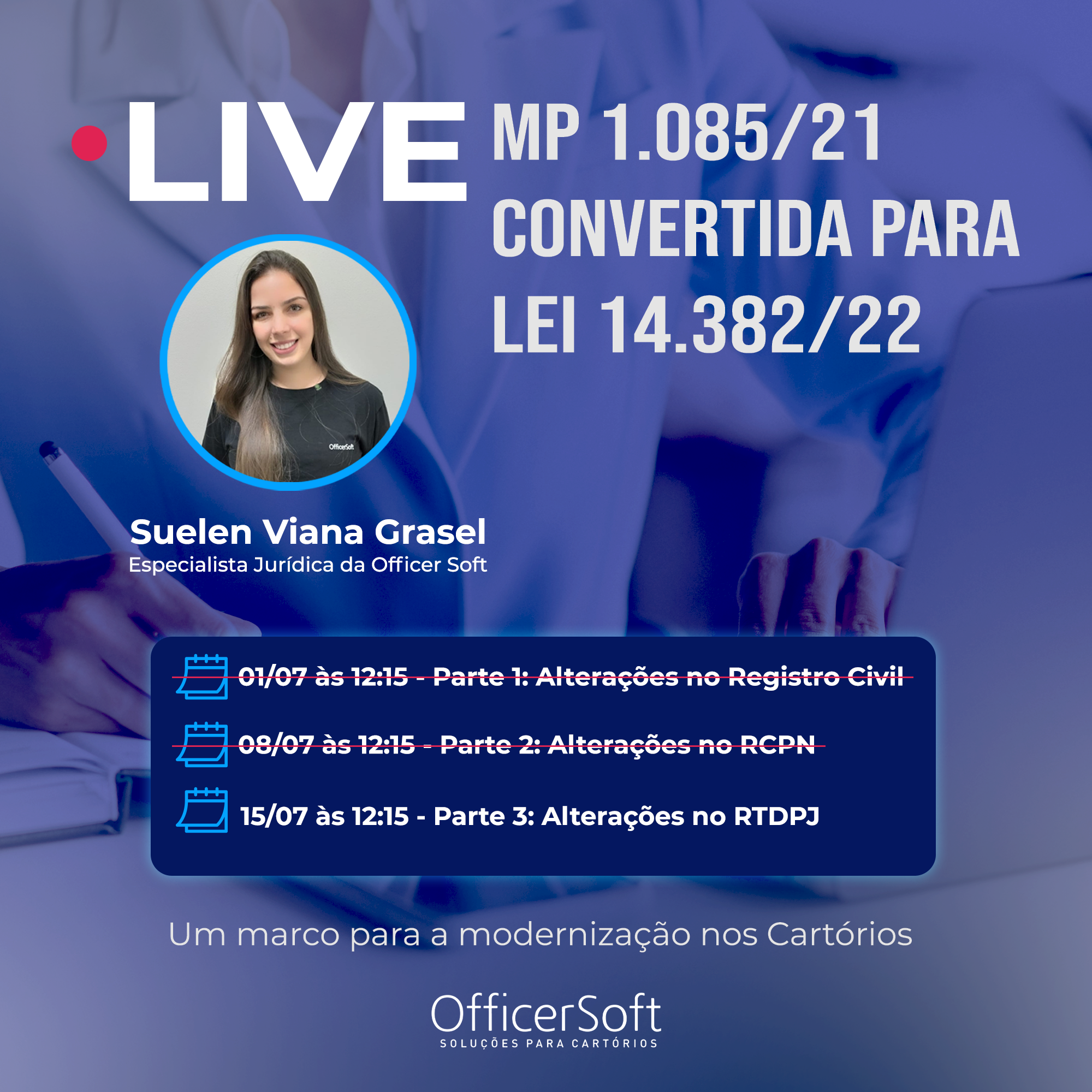 LIVE – MP 1.085/21 Convertida para Lei 14.382/22 – Parte 2